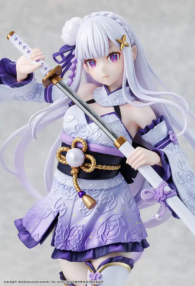 Re:ZERO -Starting Life in Another World- 1/7 Emilia Combat Outfit ver. PVC szobor figura 24 cm termékfotó