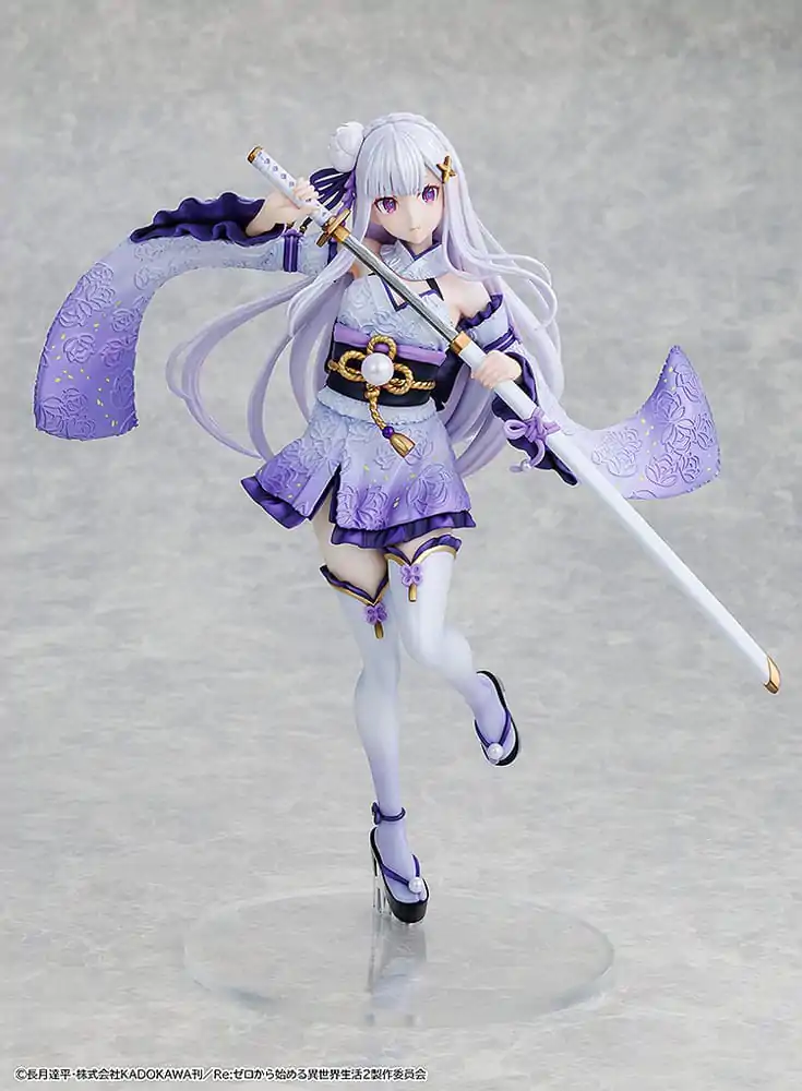 Re:ZERO -Starting Life in Another World- 1/7 Emilia Combat Outfit ver. PVC szobor figura 24 cm termékfotó