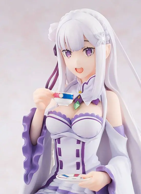Re:ZERO -Starting Life in Another World- 1/7 Emilia Tea Party Ver. PVC szobor figura 20 cm termékfotó
