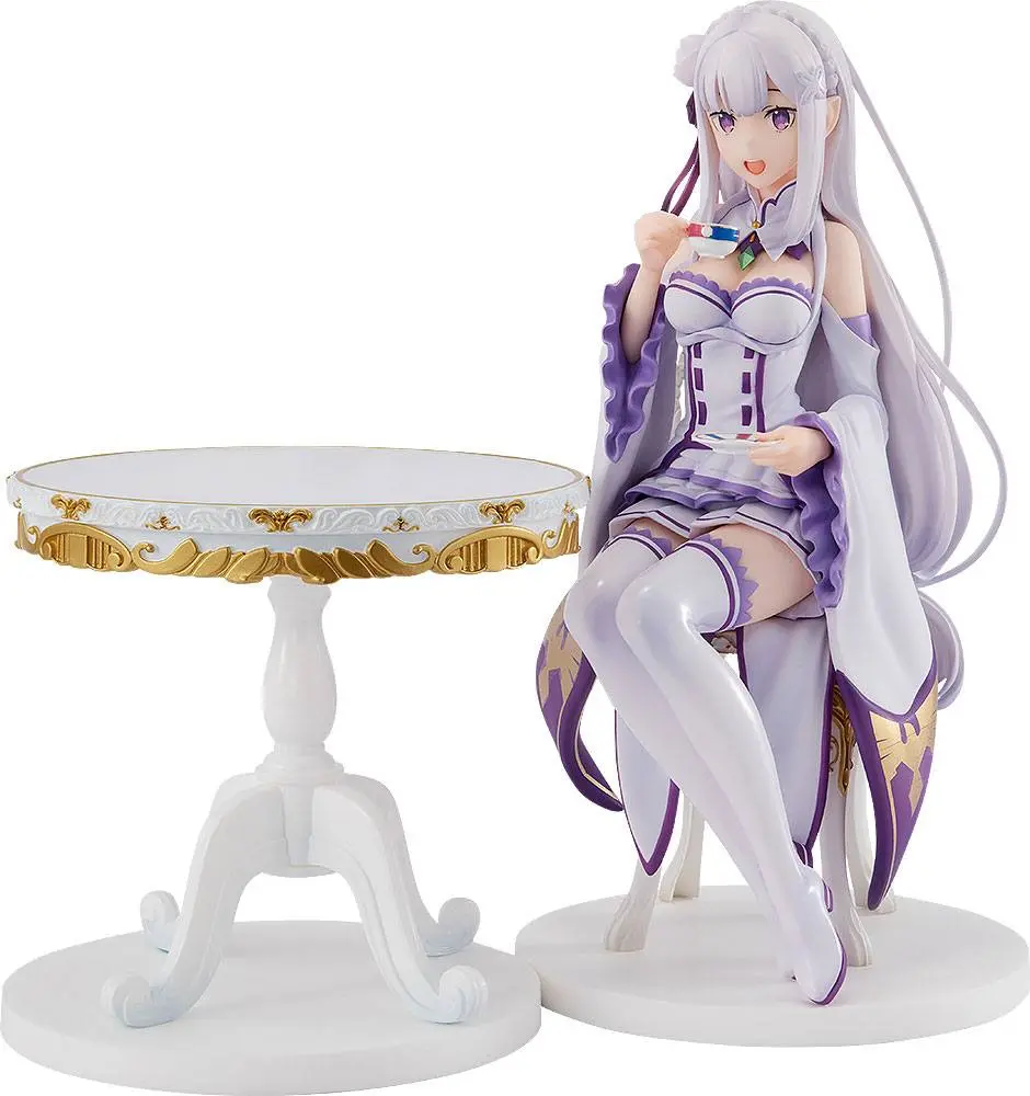 Re:ZERO -Starting Life in Another World- 1/7 Emilia Tea Party Ver. PVC szobor figura 20 cm termékfotó
