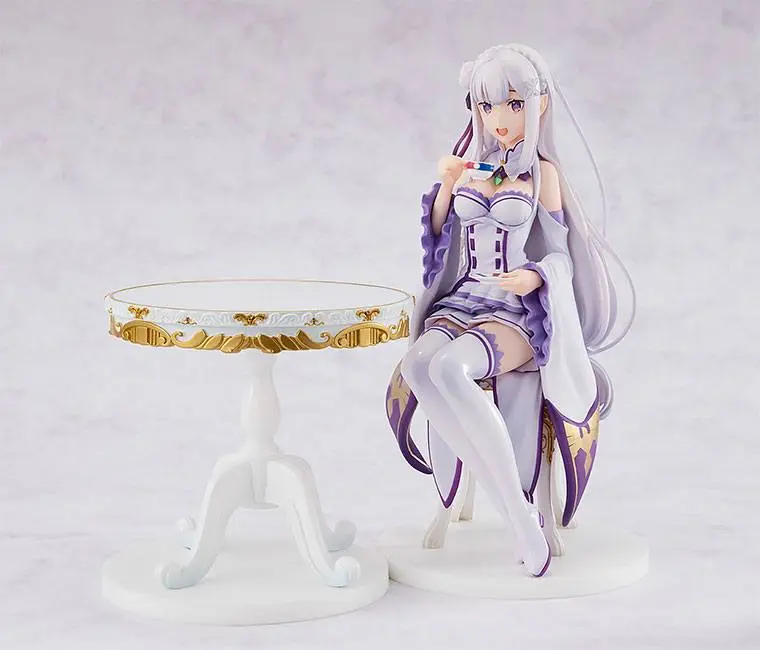 Re:ZERO -Starting Life in Another World- 1/7 Emilia Tea Party Ver. PVC szobor figura 20 cm termékfotó