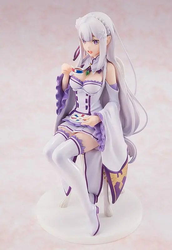 Re:ZERO -Starting Life in Another World- 1/7 Emilia Tea Party Ver. PVC szobor figura 20 cm termékfotó