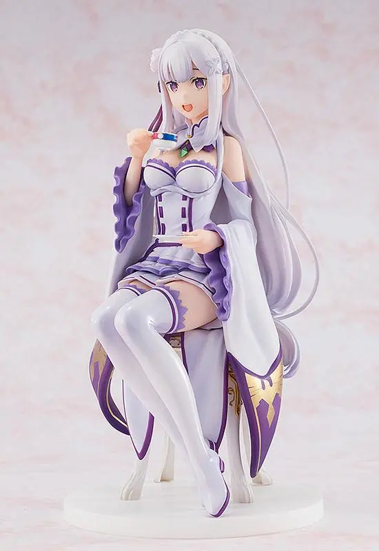 Re:ZERO -Starting Life in Another World- 1/7 Emilia Tea Party Ver. PVC szobor figura 20 cm termékfotó