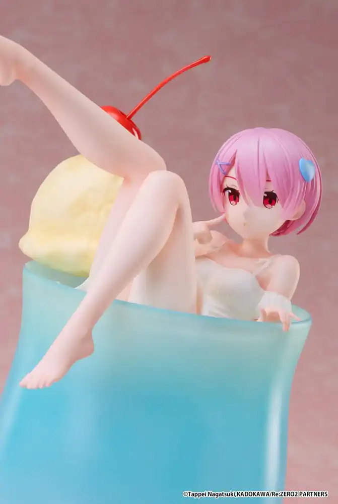 Re:Zero Starting Life in another World 1/7 Ram Cream Soda Ver. PVC szobor figura 21 cm termékfotó