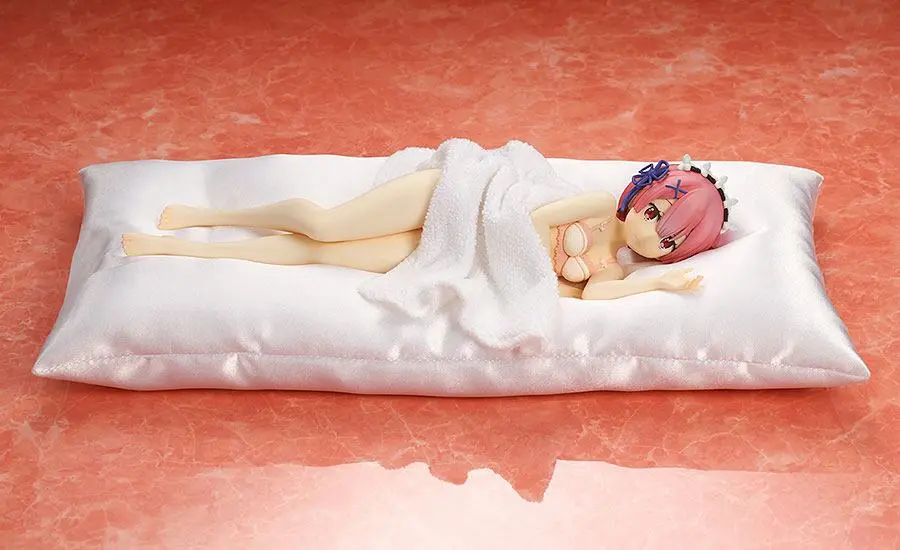 Re:ZERO -Starting Life in Another World- 1/7 Ram Sleep Sharing Pink Lingerie Ver. PVC szobor figura 23 cm termékfotó