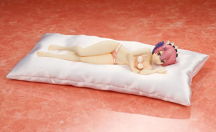 Re:ZERO -Starting Life in Another World- 1/7 Ram Sleep Sharing Pink Lingerie Ver. PVC szobor figura 23 cm termékfotó