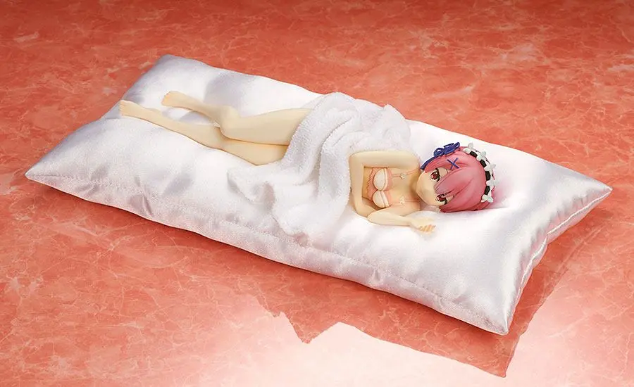 Re:ZERO -Starting Life in Another World- 1/7 Ram Sleep Sharing Pink Lingerie Ver. PVC szobor figura 23 cm termékfotó