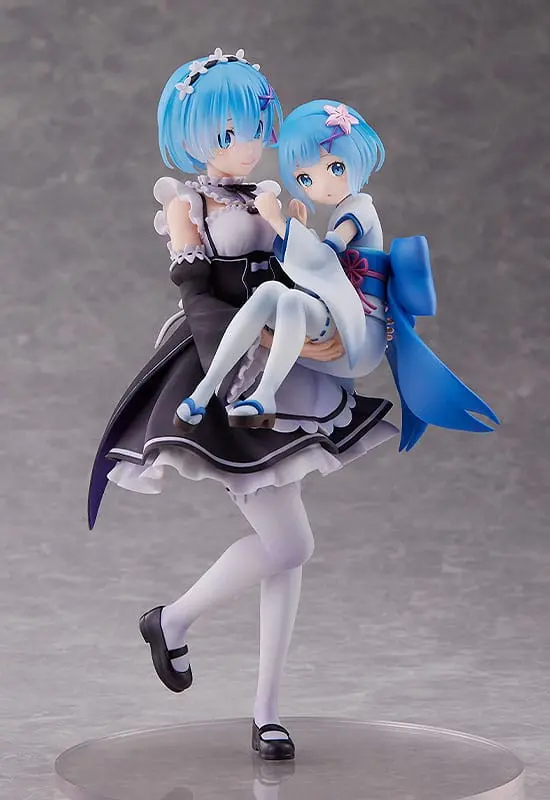 Re:Zero Starting Life in Another World 1/7 Rem &amp; Childhood Rem PVC szobor figura 23 cm termékfotó