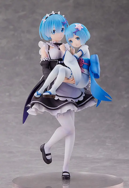 Re:Zero Starting Life in Another World 1/7 Rem &amp; Childhood Rem PVC szobor figura 23 cm termékfotó
