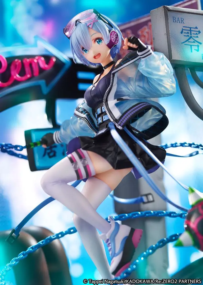 Re: Zero Starting Life in Another World 1/7 Rem Neon City Ver. szobor figura 27 cm termékfotó