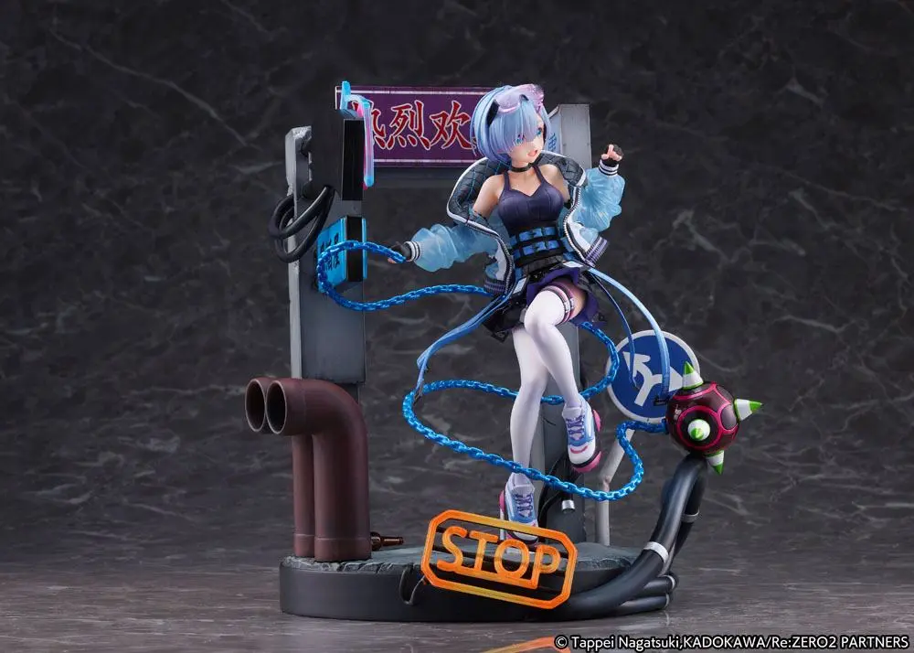 Re: Zero Starting Life in Another World 1/7 Rem Neon City Ver. szobor figura 27 cm termékfotó
