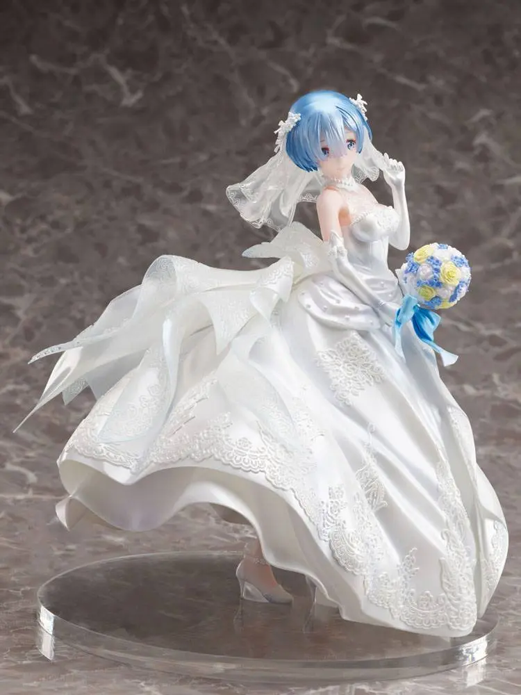 Re:ZERO -Starting Life in Another World- 1/7 Rem Wedding Dress Ver. PVC szobor figura 23 cm termékfotó