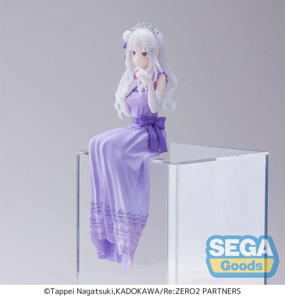 Re:Zero - Starting Life in Another World: Lost in Memories PM Perching Emilia (Dressed-Up Party) PVC szobor figura 14 cm termékfotó