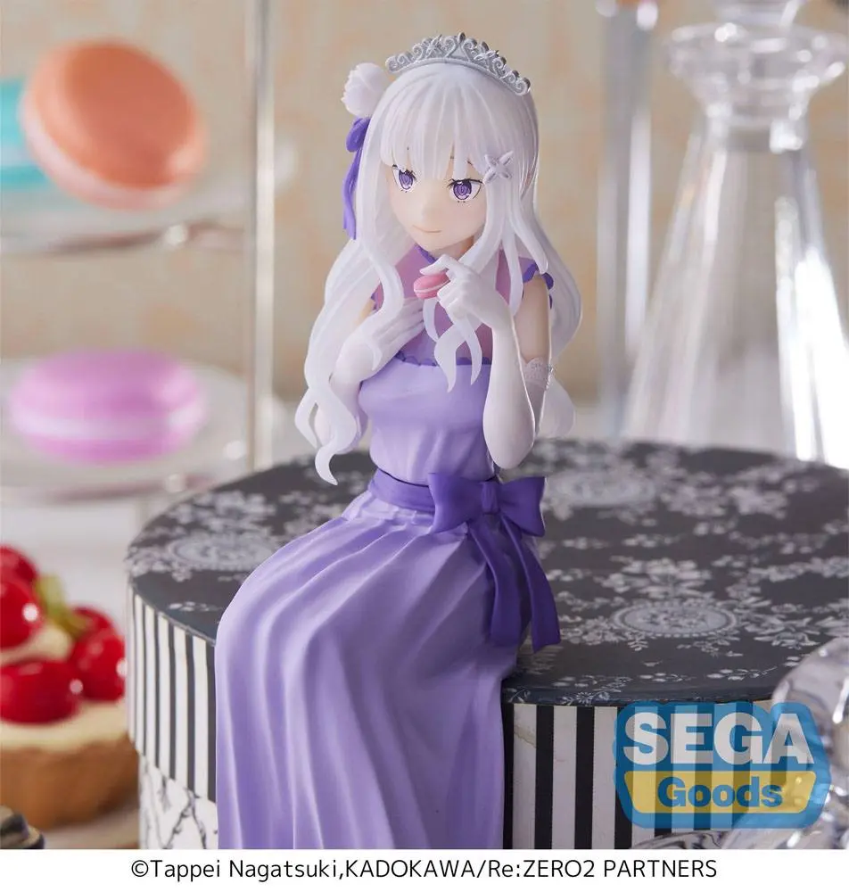 Re:Zero - Starting Life in Another World: Lost in Memories PM Perching Emilia (Dressed-Up Party) PVC szobor figura 14 cm termékfotó