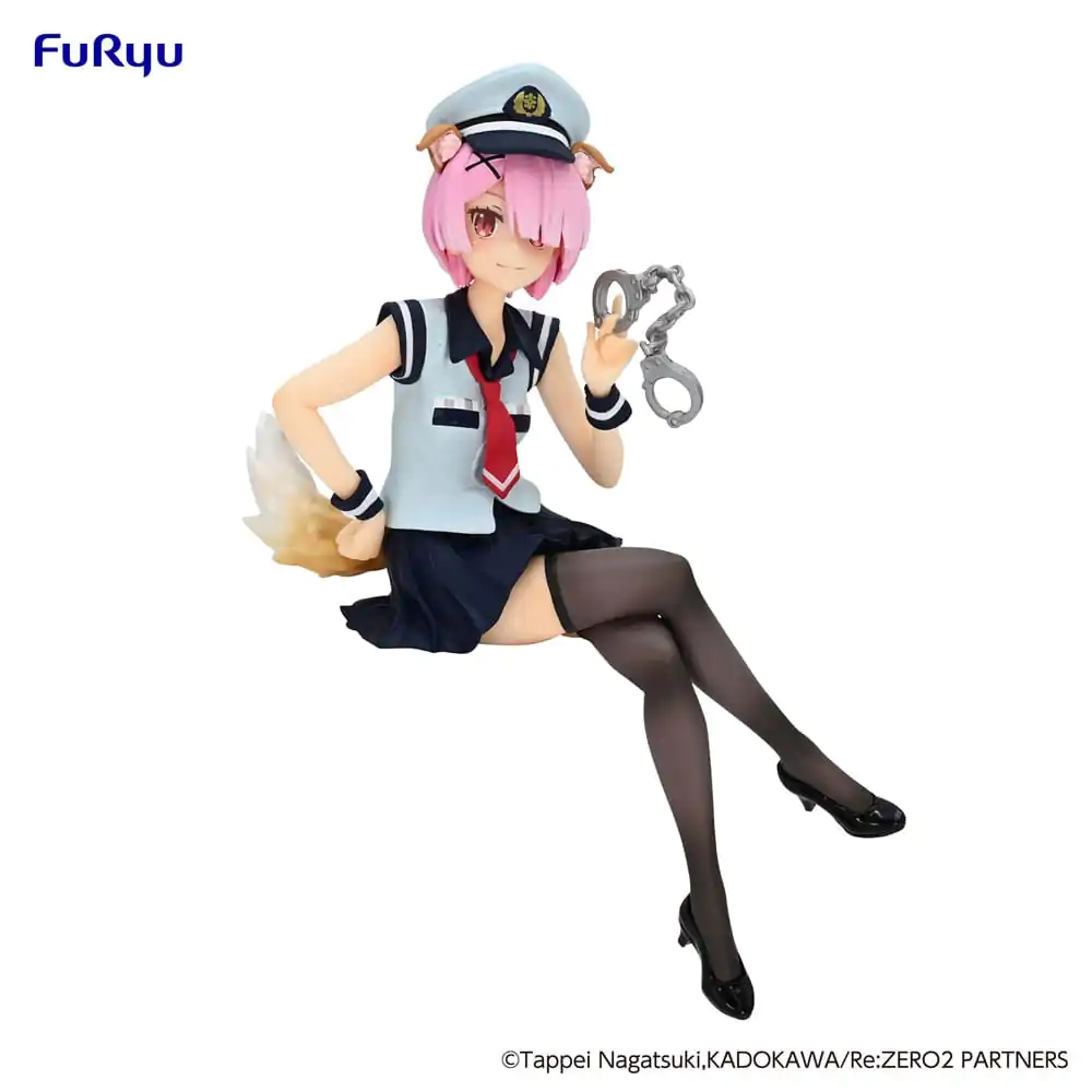 Re:Zero Starting Life in Another World Noodle Stopper Ram Police Officer Hat with Dog Ears PVC szobor figura 16 cm termékfotó