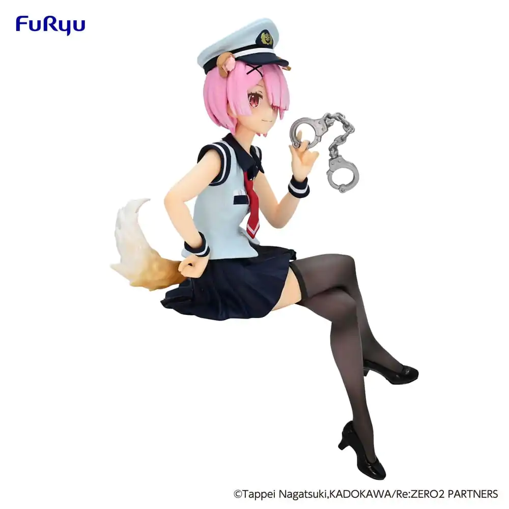 Re:Zero Starting Life in Another World Noodle Stopper Ram Police Officer Hat with Dog Ears PVC szobor figura 16 cm termékfotó