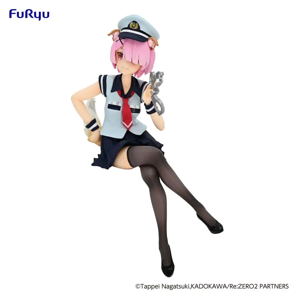 Re:Zero Starting Life in Another World Noodle Stopper Ram Police Officer Hat with Dog Ears PVC szobor figura 16 cm termékfotó