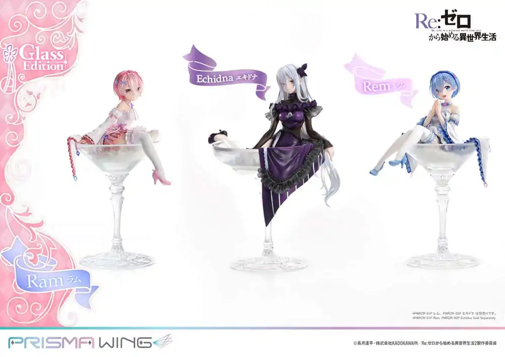 Re:ZERO Starting Life in Another World Prisma Wing 1/7 Ram Glass Edition PVC szobor figura 24 cm termékfotó