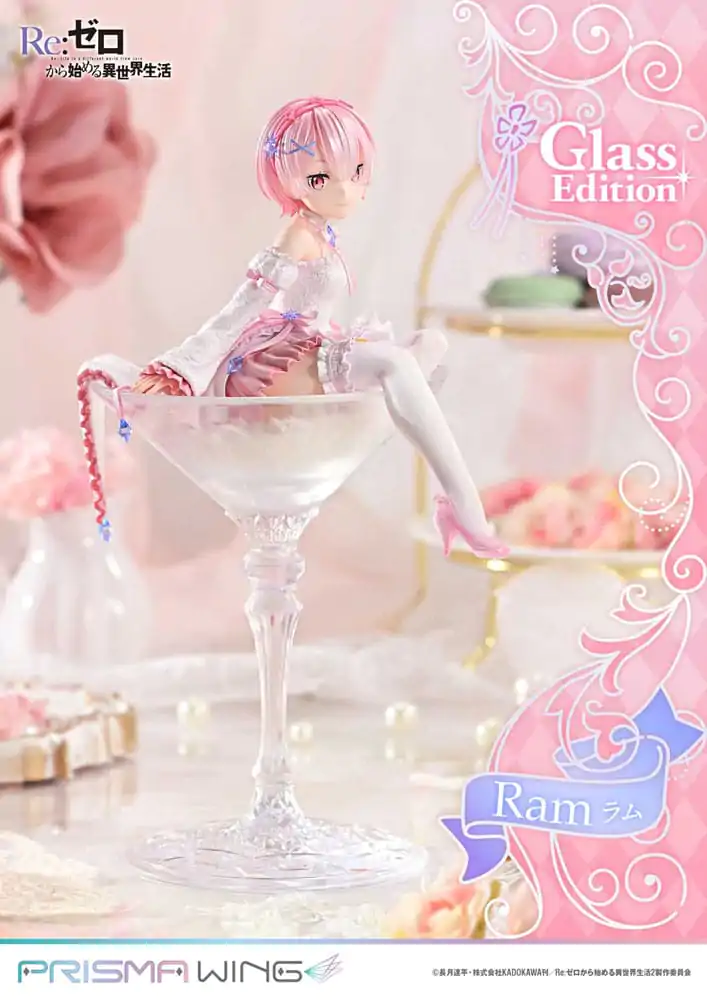 Re:ZERO Starting Life in Another World Prisma Wing 1/7 Ram Glass Edition PVC szobor figura 24 cm termékfotó