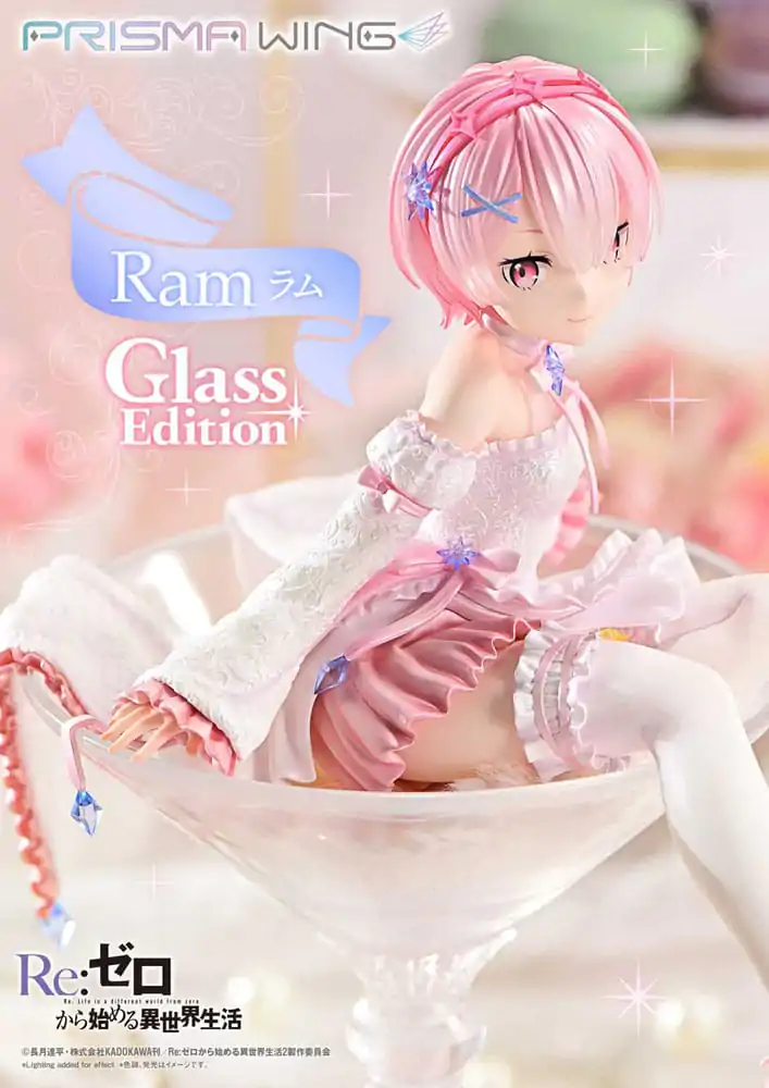 Re:ZERO Starting Life in Another World Prisma Wing 1/7 Ram Glass Edition PVC szobor figura 24 cm termékfotó