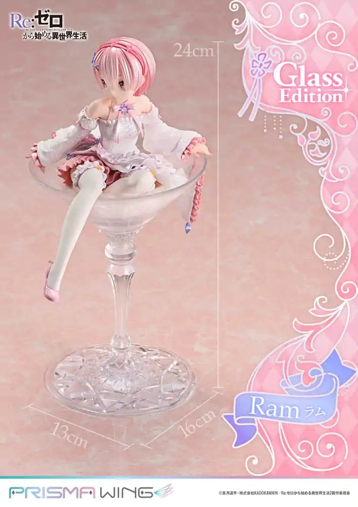 Re:ZERO Starting Life in Another World Prisma Wing 1/7 Ram Glass Edition PVC szobor figura 24 cm termékfotó