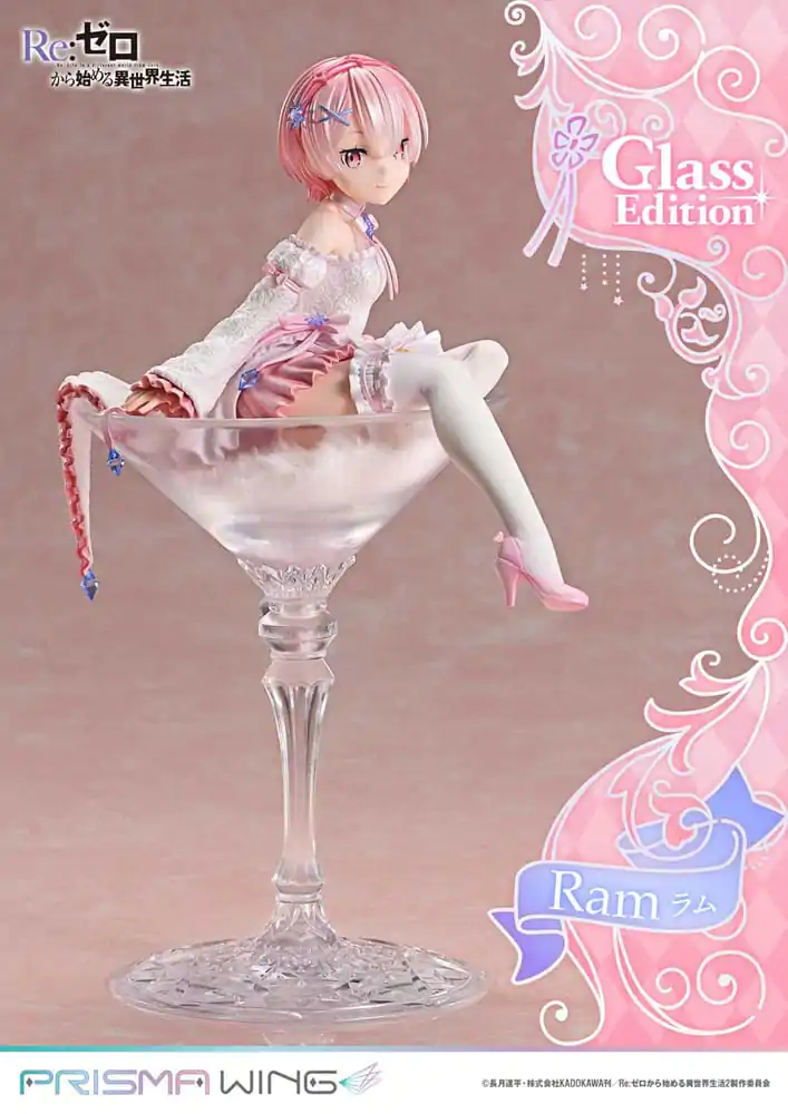 Re:ZERO Starting Life in Another World Prisma Wing 1/7 Ram Glass Edition PVC szobor figura 24 cm termékfotó