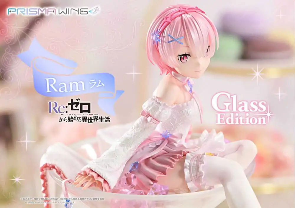 Re:ZERO Starting Life in Another World Prisma Wing 1/7 Ram Glass Edition PVC szobor figura 24 cm termékfotó