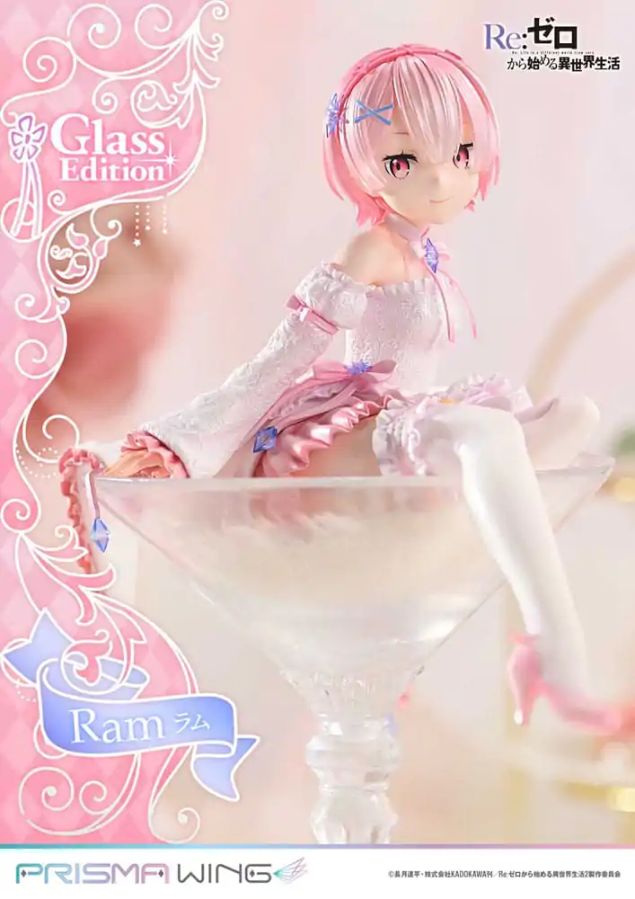 Re:ZERO Starting Life in Another World Prisma Wing 1/7 Ram Glass Edition PVC szobor figura 24 cm termékfotó