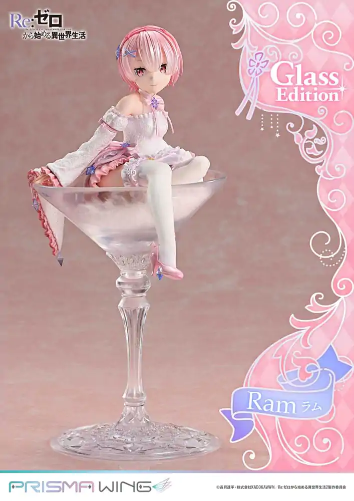 Re:ZERO Starting Life in Another World Prisma Wing 1/7 Ram Glass Edition PVC szobor figura 24 cm termékfotó