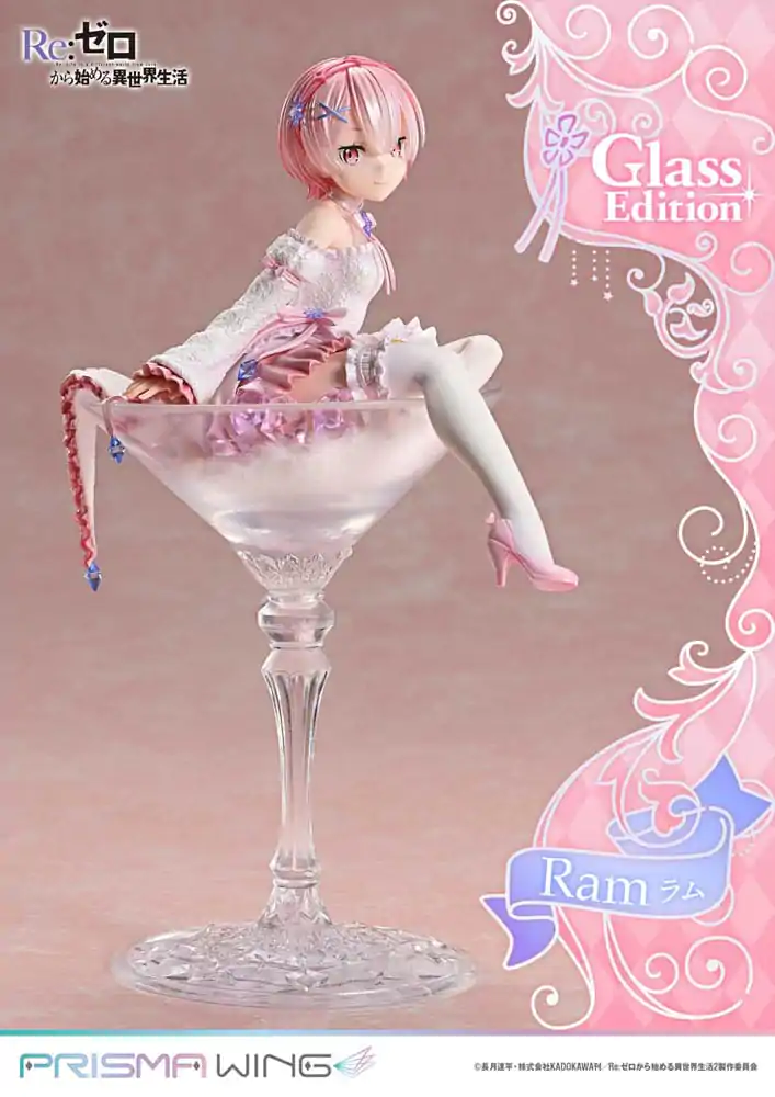 Re:ZERO Starting Life in Another World Prisma Wing 1/7 Ram Glass Edition PVC szobor figura 24 cm termékfotó