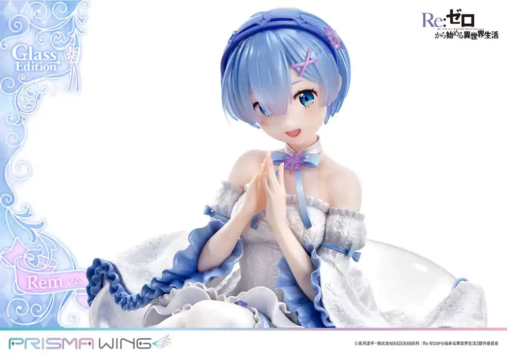 Re:Zero - Starting Life in Another World Prisma Wing 1/7 Rem Glass Edition PVC szobor figura 23 cm termékfotó