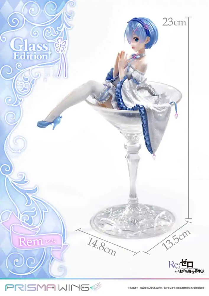 Re:Zero - Starting Life in Another World Prisma Wing 1/7 Rem Glass Edition PVC szobor figura 23 cm termékfotó