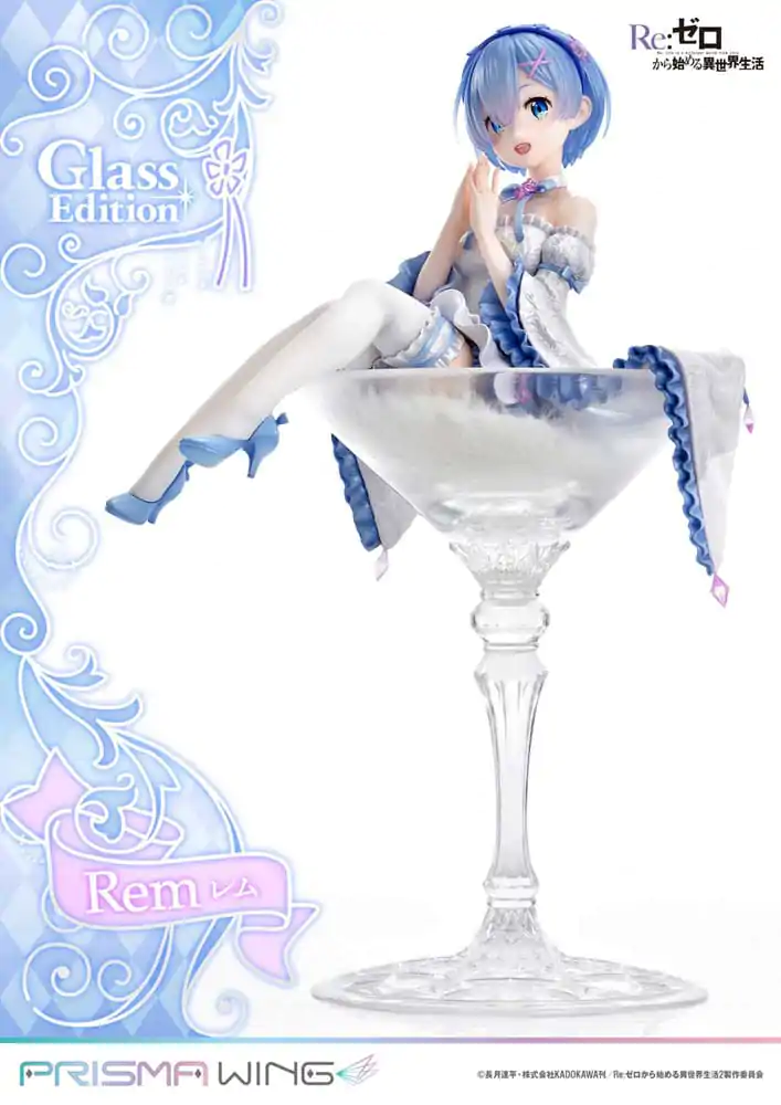 Re:Zero - Starting Life in Another World Prisma Wing 1/7 Rem Glass Edition PVC szobor figura 23 cm termékfotó