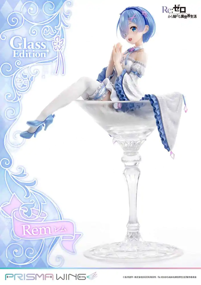 Re:Zero - Starting Life in Another World Prisma Wing 1/7 Rem Glass Edition PVC szobor figura 23 cm termékfotó