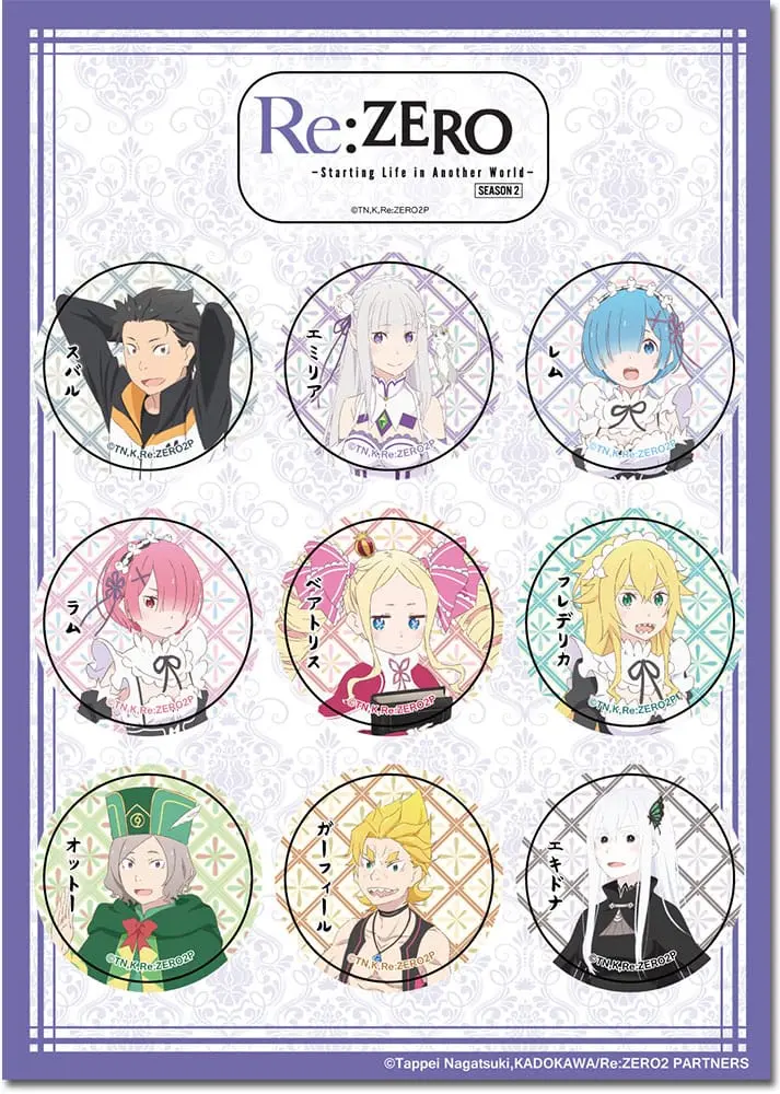 Re:Zero Starting Life in Another World Season 2 Group C matrica csomag termékfotó
