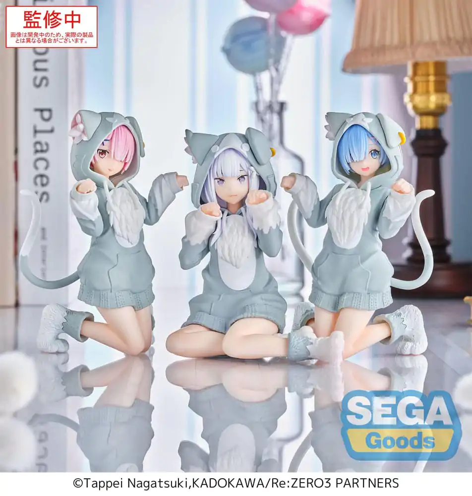 Re:Zero Starting Life in Another World Yumemirize Emilia Mofumofu Pack PVC szobor figura 11 cm termékfotó