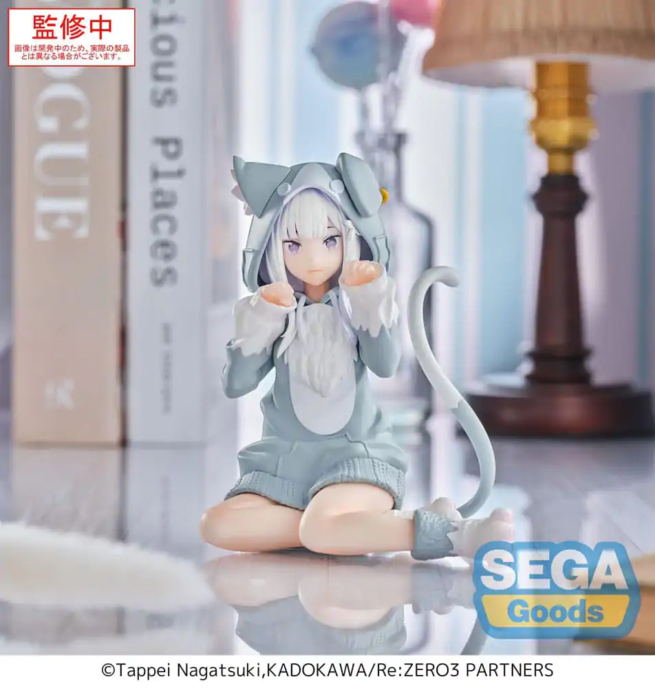 Re:Zero Starting Life in Another World Yumemirize Emilia Mofumofu Pack PVC szobor figura 11 cm termékfotó