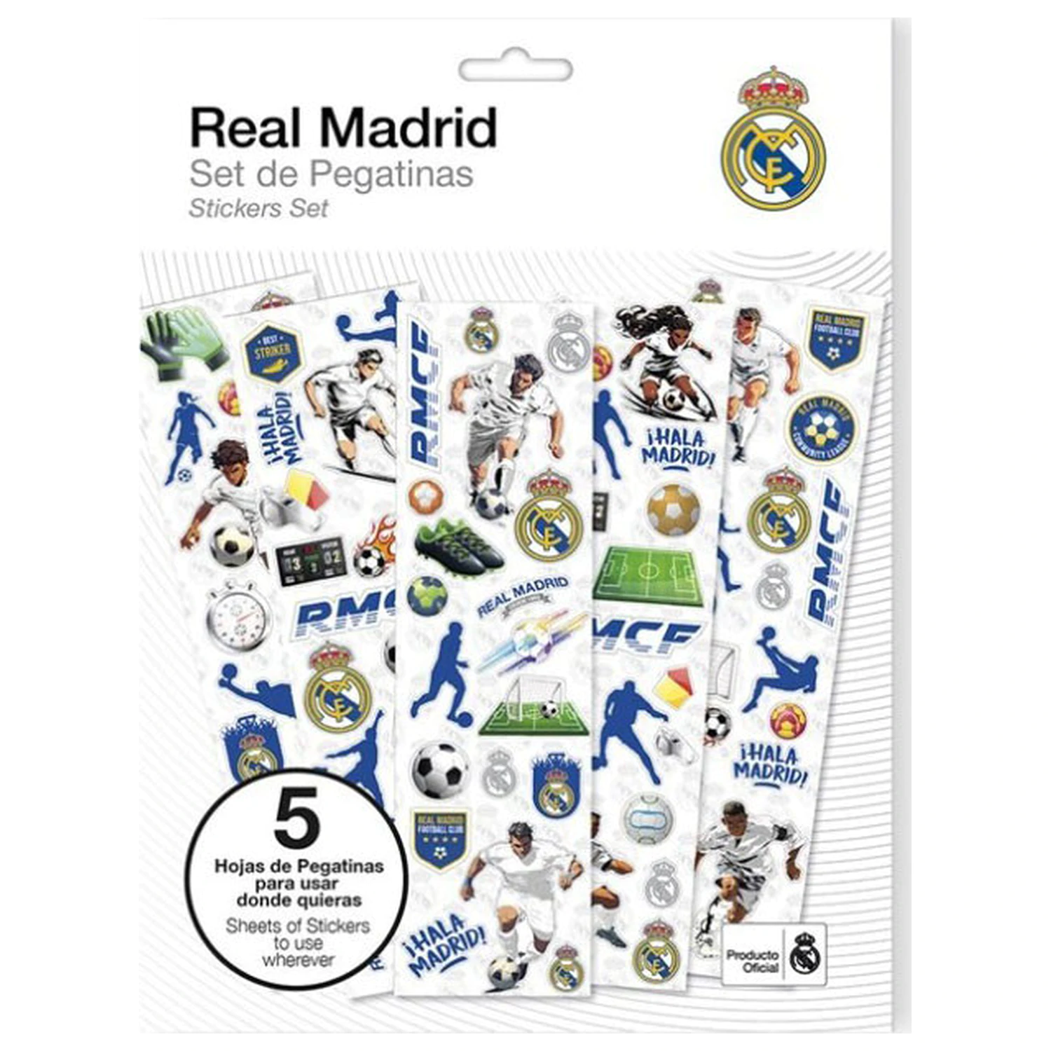 Real Madrid Emblem matrica szett 5 ív termékfotó