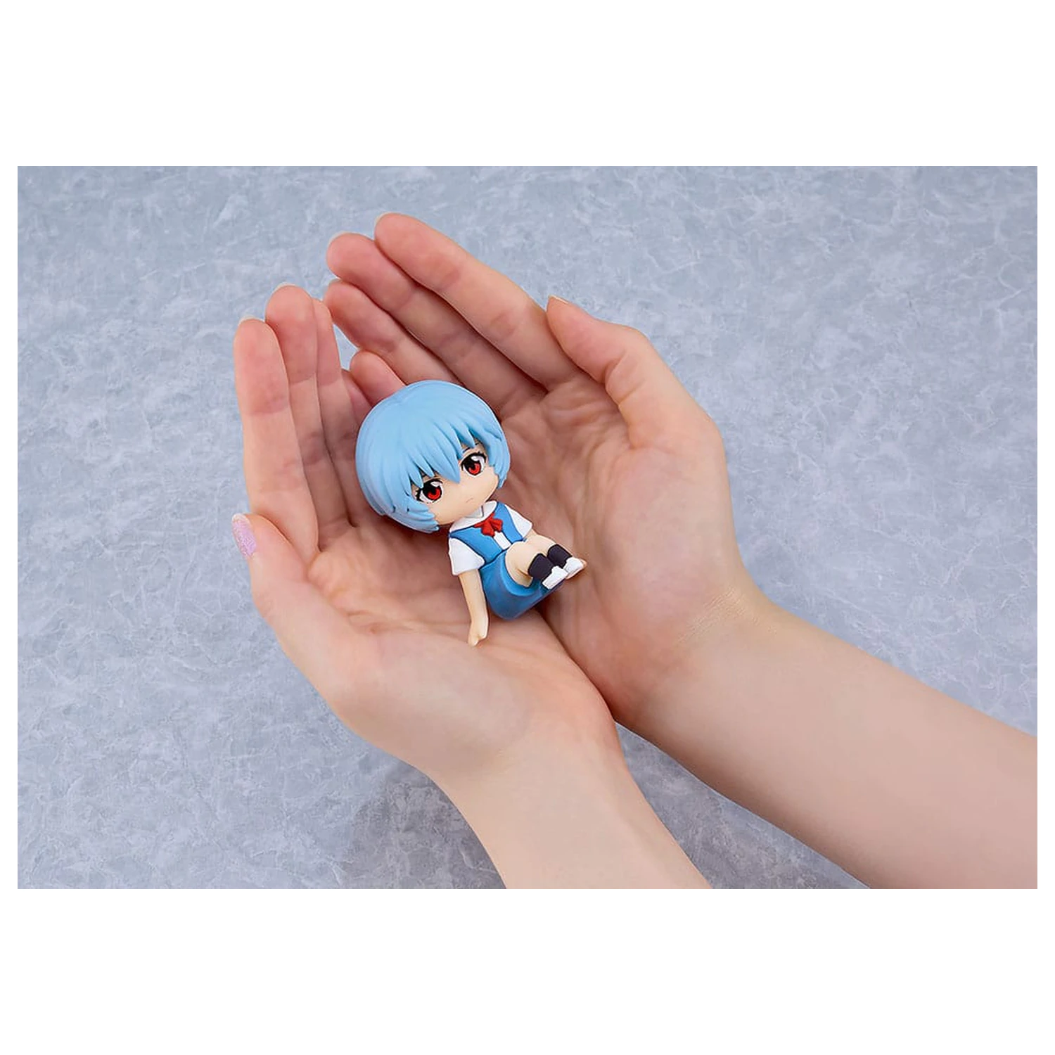 Rebuild of Evangelion Rubber Mascot Nendroid Plus Mini figura Rei Ayanami 8 cm  termékfotó