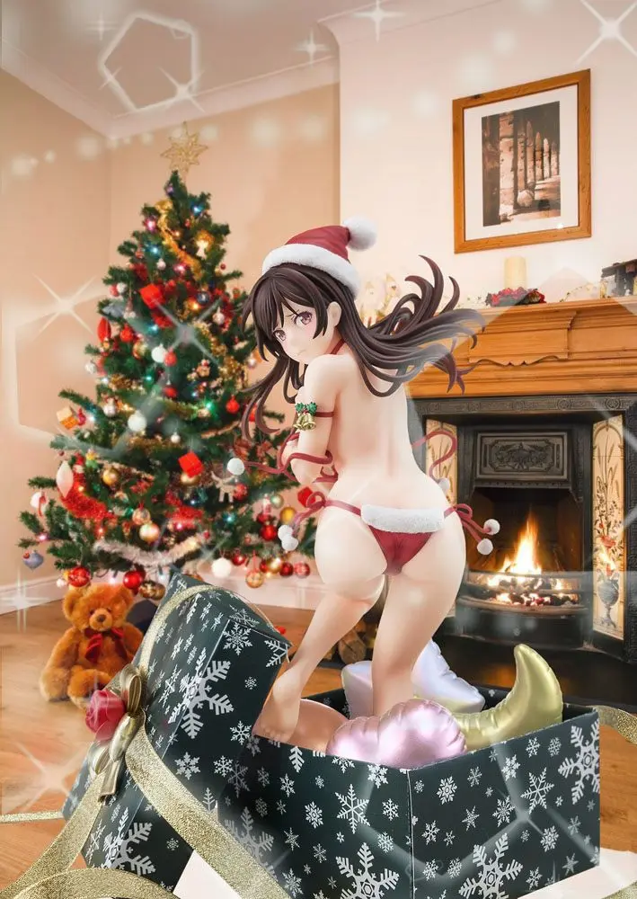 Rent-A-Girlfriend 1/6 Mizuhara Chizuru in a Santa Claus Bikini De Fluffy PVC szobor figura 24 cm termékfotó