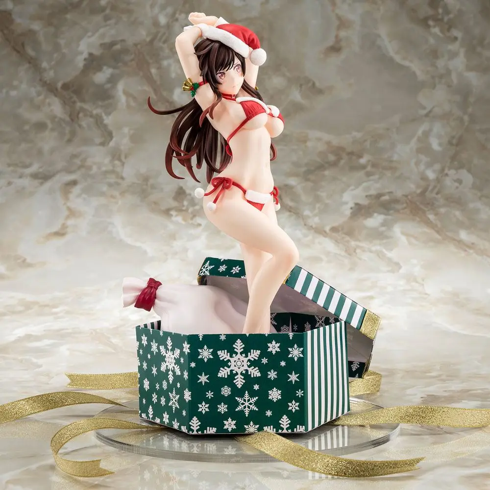 Rent-A-Girlfriend 1/6 Mizuhara Chizuru Santa Bikini de Fuwamoko 2nd Xmas PVC szobor figura 26 cm termékfotó