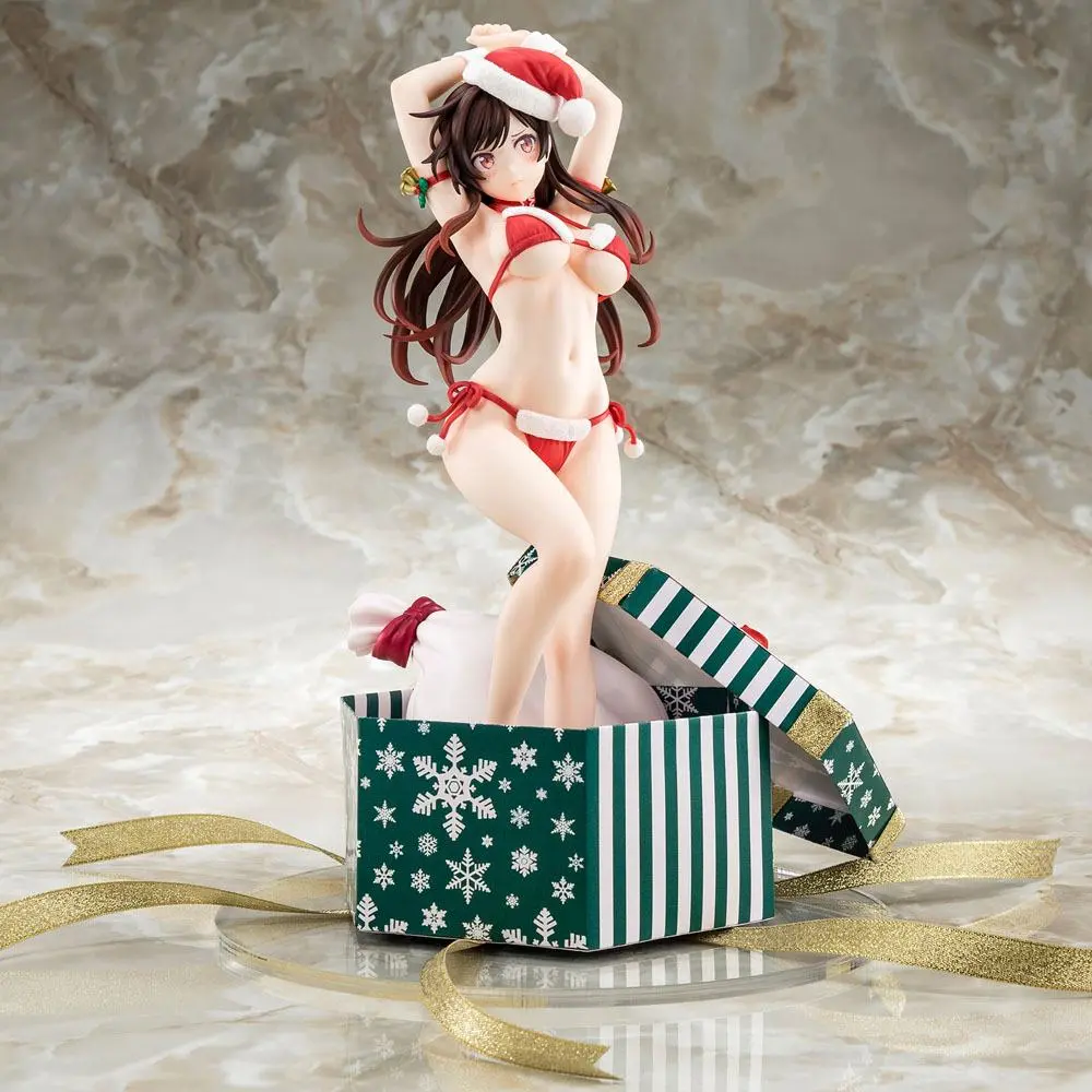 Rent-A-Girlfriend 1/6 Mizuhara Chizuru Santa Bikini de Fuwamoko 2nd Xmas PVC szobor figura 26 cm termékfotó