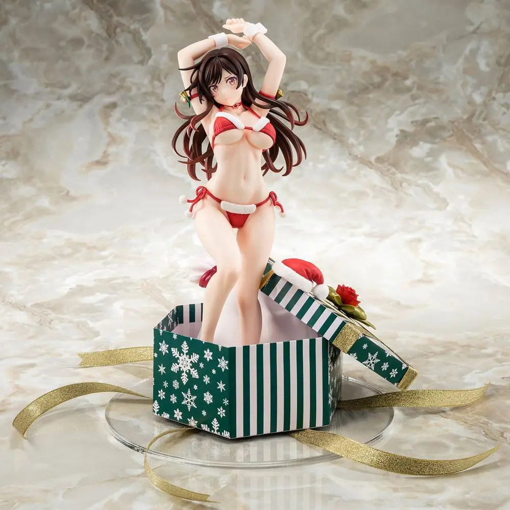 Rent-A-Girlfriend 1/6 Mizuhara Chizuru Santa Bikini de Fuwamoko 2nd Xmas PVC szobor figura 26 cm termékfotó