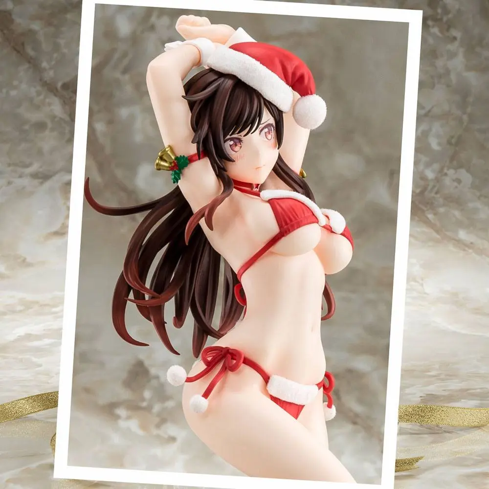 Rent-A-Girlfriend 1/6 Mizuhara Chizuru Santa Bikini de Fuwamoko 2nd Xmas PVC szobor figura 26 cm termékfotó