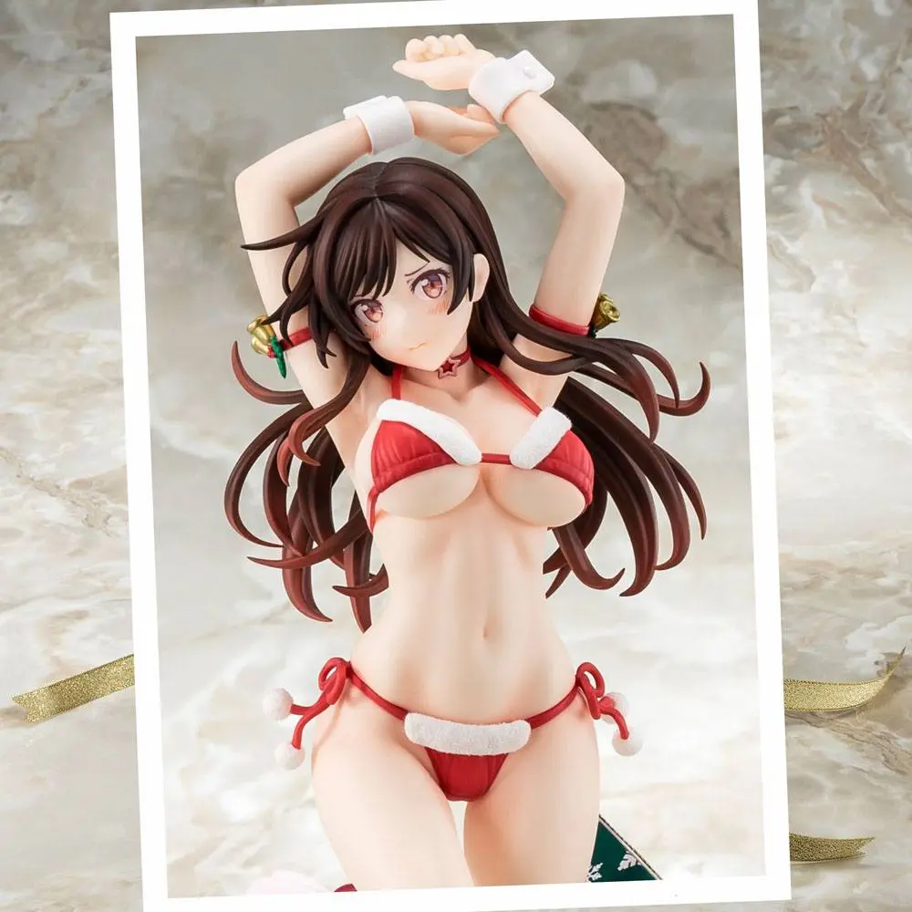 Rent-A-Girlfriend 1/6 Mizuhara Chizuru Santa Bikini de Fuwamoko 2nd Xmas PVC szobor figura 26 cm termékfotó
