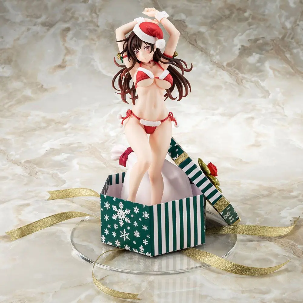 Rent-A-Girlfriend 1/6 Mizuhara Chizuru Santa Bikini de Fuwamoko 2nd Xmas PVC szobor figura 26 cm termékfotó