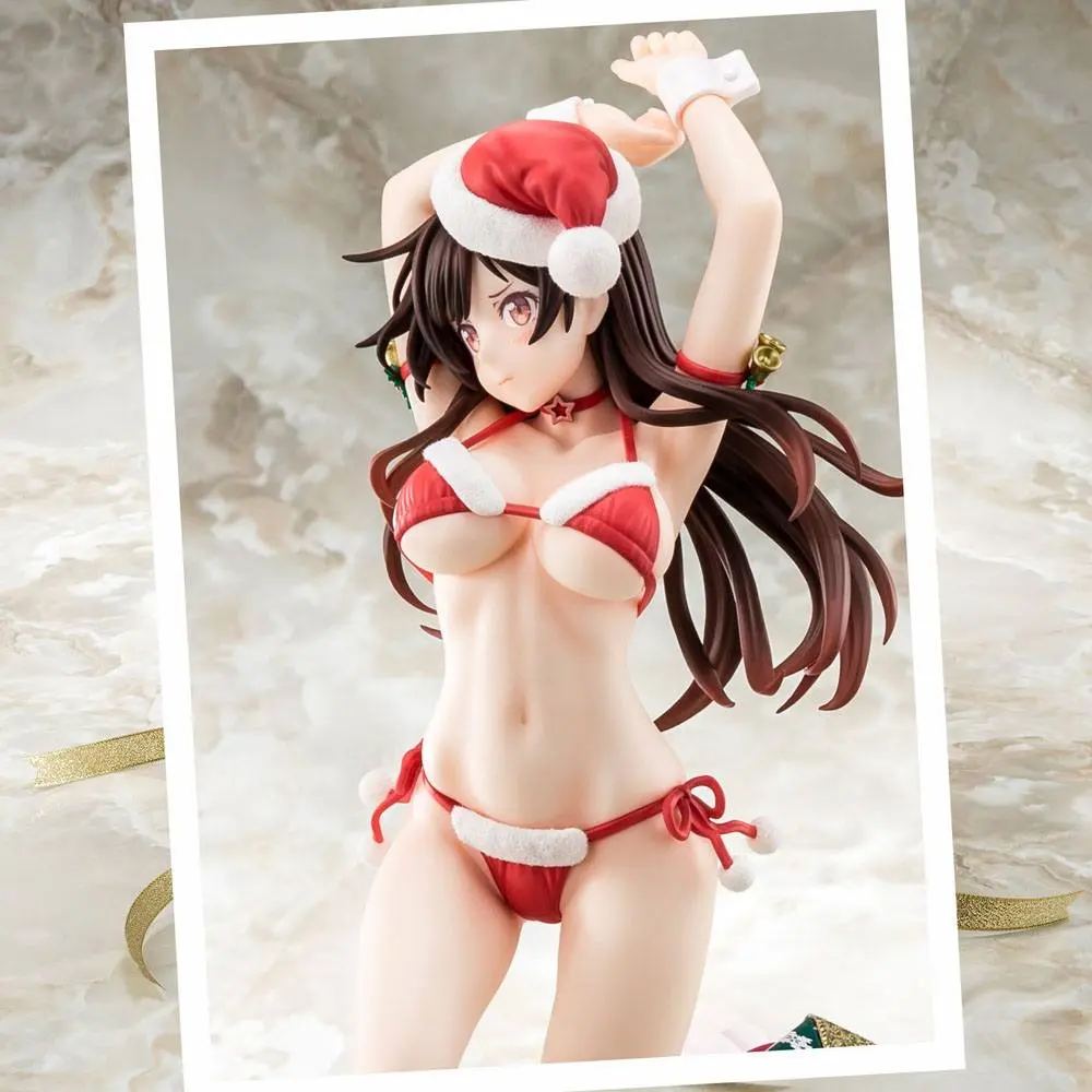 Rent-A-Girlfriend 1/6 Mizuhara Chizuru Santa Bikini de Fuwamoko 2nd Xmas PVC szobor figura 26 cm termékfotó