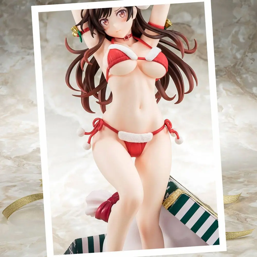 Rent-A-Girlfriend 1/6 Mizuhara Chizuru Santa Bikini de Fuwamoko 2nd Xmas PVC szobor figura 26 cm termékfotó