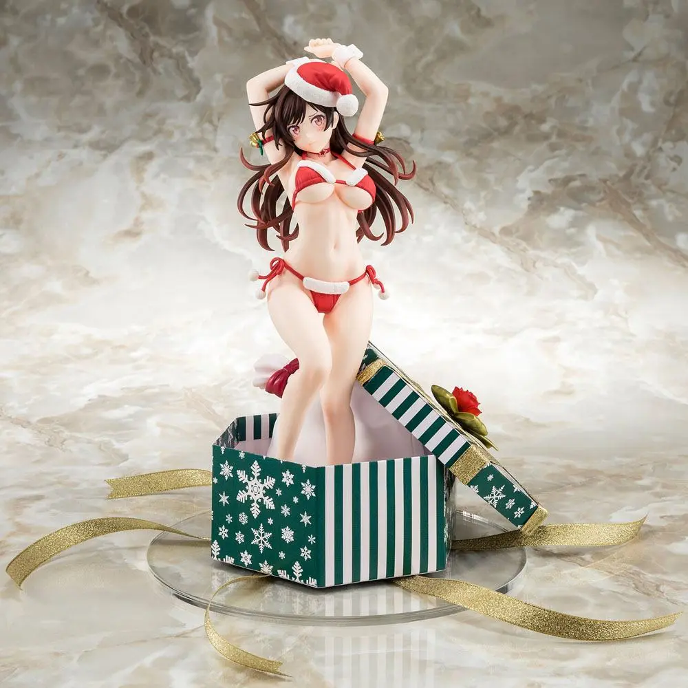Rent-A-Girlfriend 1/6 Mizuhara Chizuru Santa Bikini de Fuwamoko 2nd Xmas PVC szobor figura 26 cm termékfotó