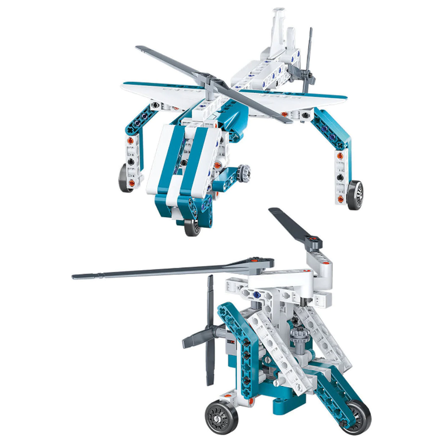 Repülők és helikopterek Mechanics 10 az 1-ben építőjáték  termékfotó